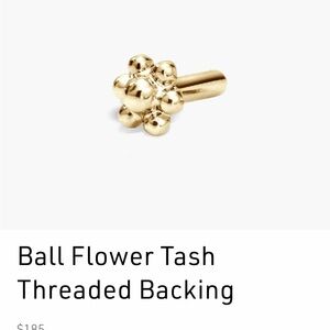 Maria Tash Gold Ball Flower Threaded Backing 6mm